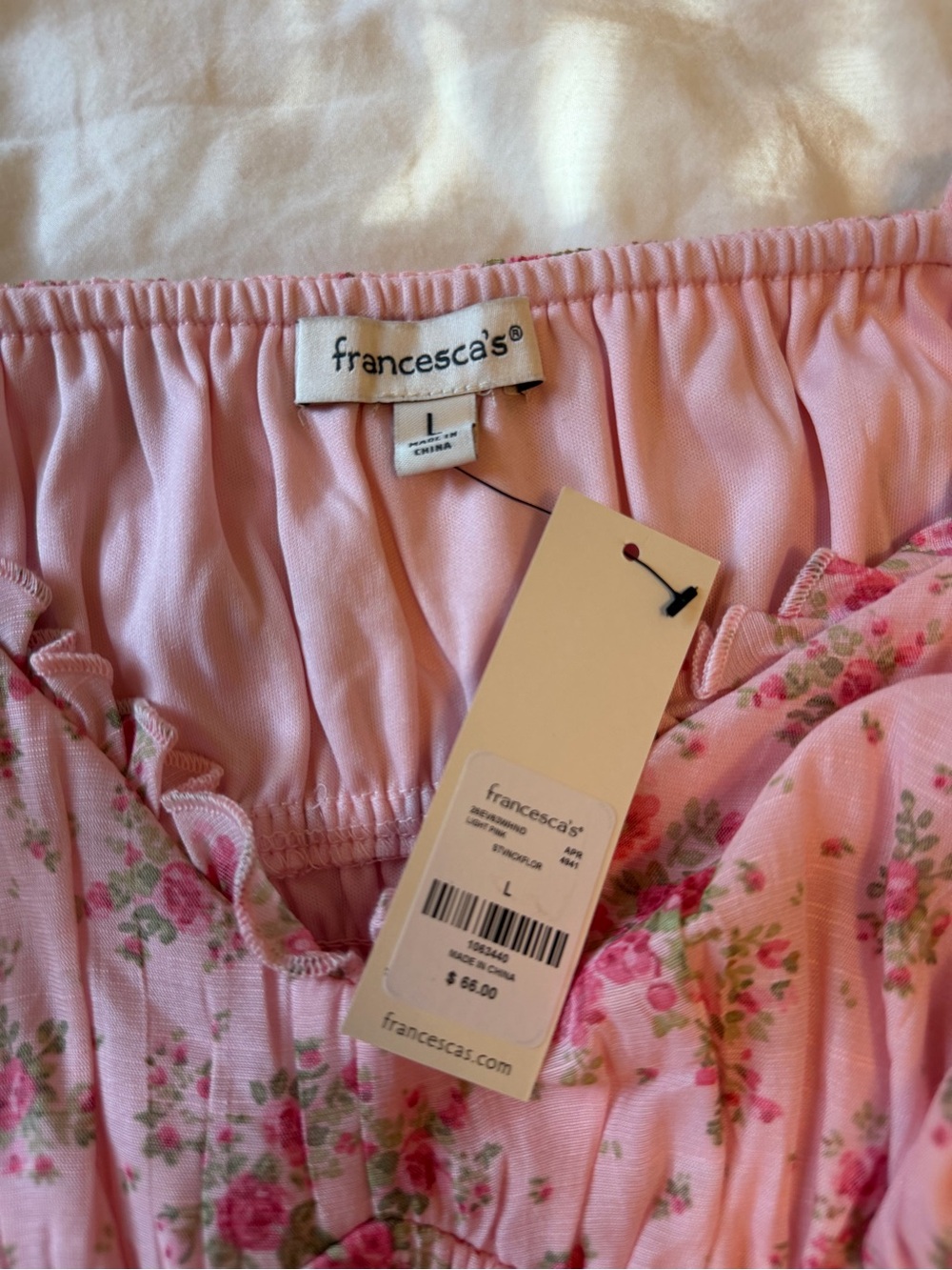 Francesca’s Trixxi Floral Dress Pink - Picture 3 of 4